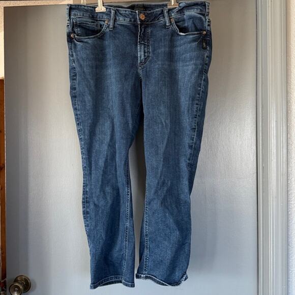 Silver Pants - Silver Suki Capri Womens Denim Blue Jeans sz 18